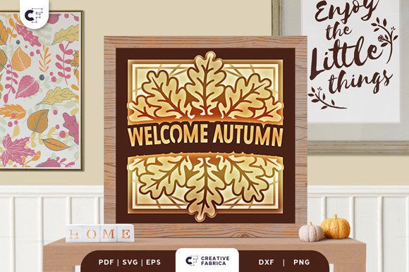 Autumn Leaves Mandala 3D SVG for Fall Branding