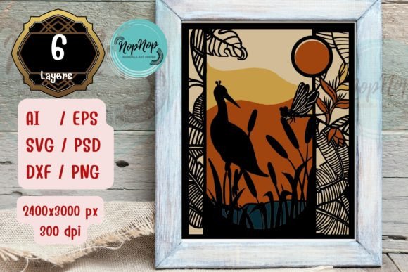 Beautiful Nature 3D SVG for Shadow Boxes & Web