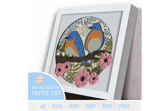 BIRDS 3D SVG for Shadow Boxes & Paper Crafts