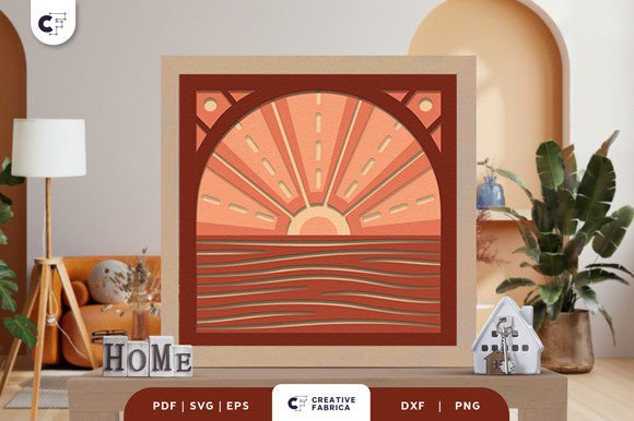Boho Sunset 3D Shadow Box SVG Review