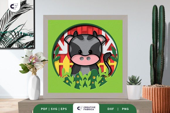 Calf in the Farm 3D SVG: Seasons Brand Asset Review