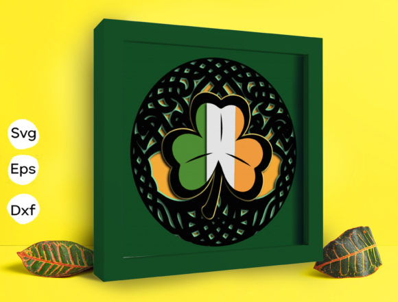 Clover Ireland Flag Papercut Light Box: 3D SVG Review