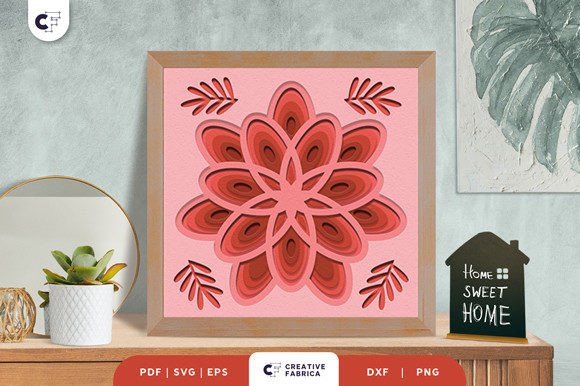 Elliptical Flower 3D SVG for Elegant Ornaments