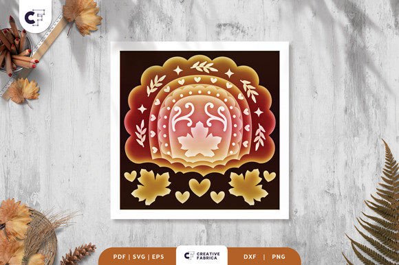 Fall Maple Boho Rainbow 3D Shadow Box Review