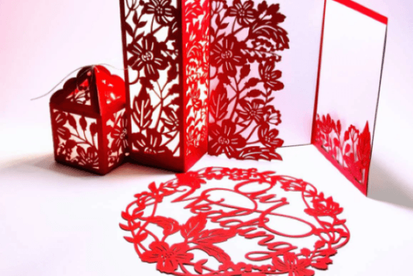 Floral Wedding Set: 3D SVG for Elegant Brand Sets