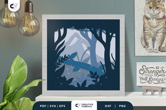Forest 3D Shadow Box Paper Cut: SVG Ornaments Review