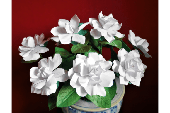 Gardenia 3D SVG: Elevating Paper Flowers for Web