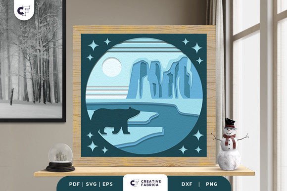 Glacier 3D SVG: Winter Shadow Box Review
