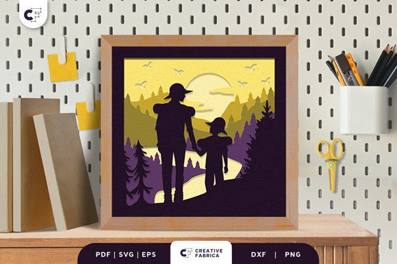 Hiking Dad 3D SVG for Father's Day Branding