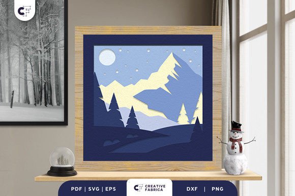 Snowy Mountain 3D Paper Cut SVG Review