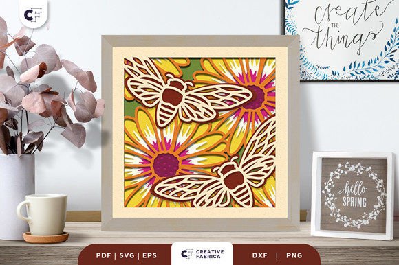Spring Cicadas 3D SVG: A Seasons Shadow Box Review
