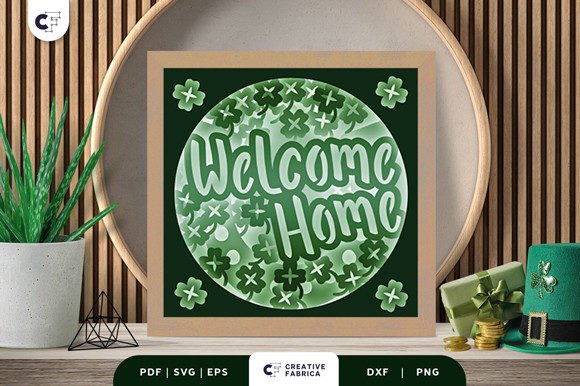 St. Patrick's Welcome Home 3D SVG for Saint Patrick S Day