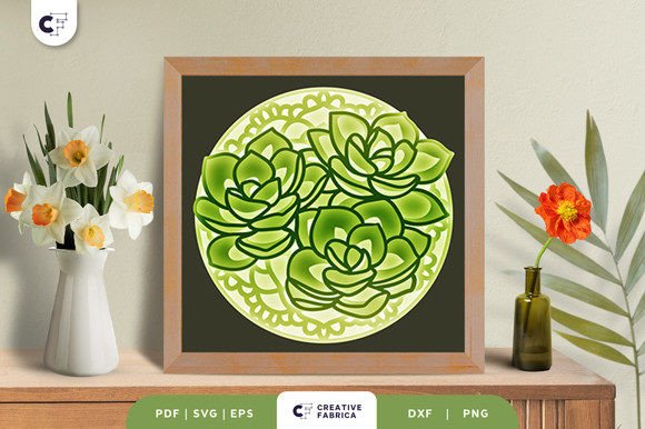 Succulent 3D SVG for Cacti And Succulents Content