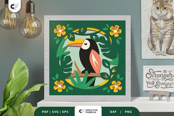 Toucan in Tropical Jungle 3D SVG: Other Asset Review
