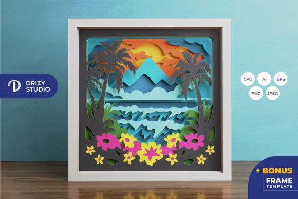 Tropical Beach 3D Shadow Box: An Embroidery Review
