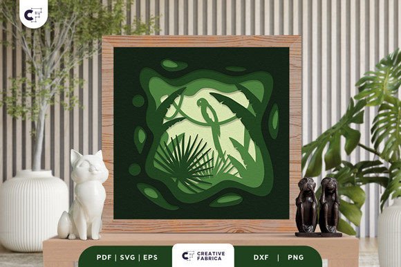 Tropical Jungle 3D SVG Light Box: Other Asset Review