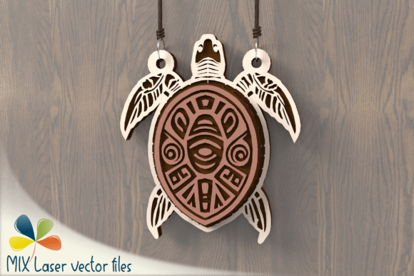 Turtle Laser Pendant SVG: Graphics for Engraving