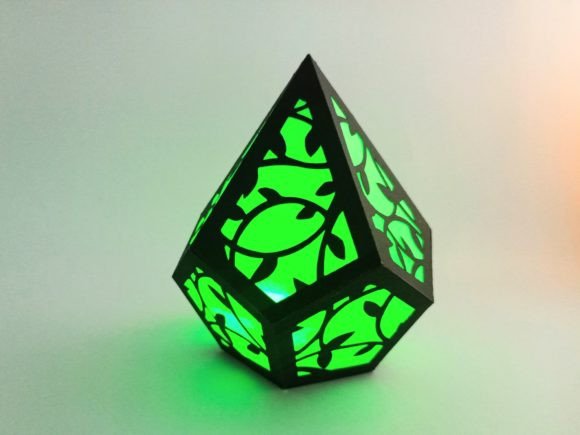 Vine Leaf 3D SVG Lanterns for Table Decorations