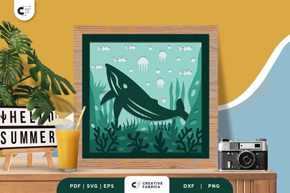 Whale Underwater 3D SVG: Summer Brand Asset Review