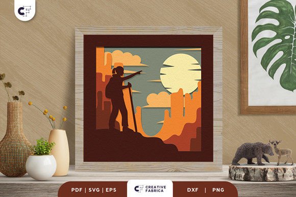 Woman Hike the Canyon 3D Shadow Box Review